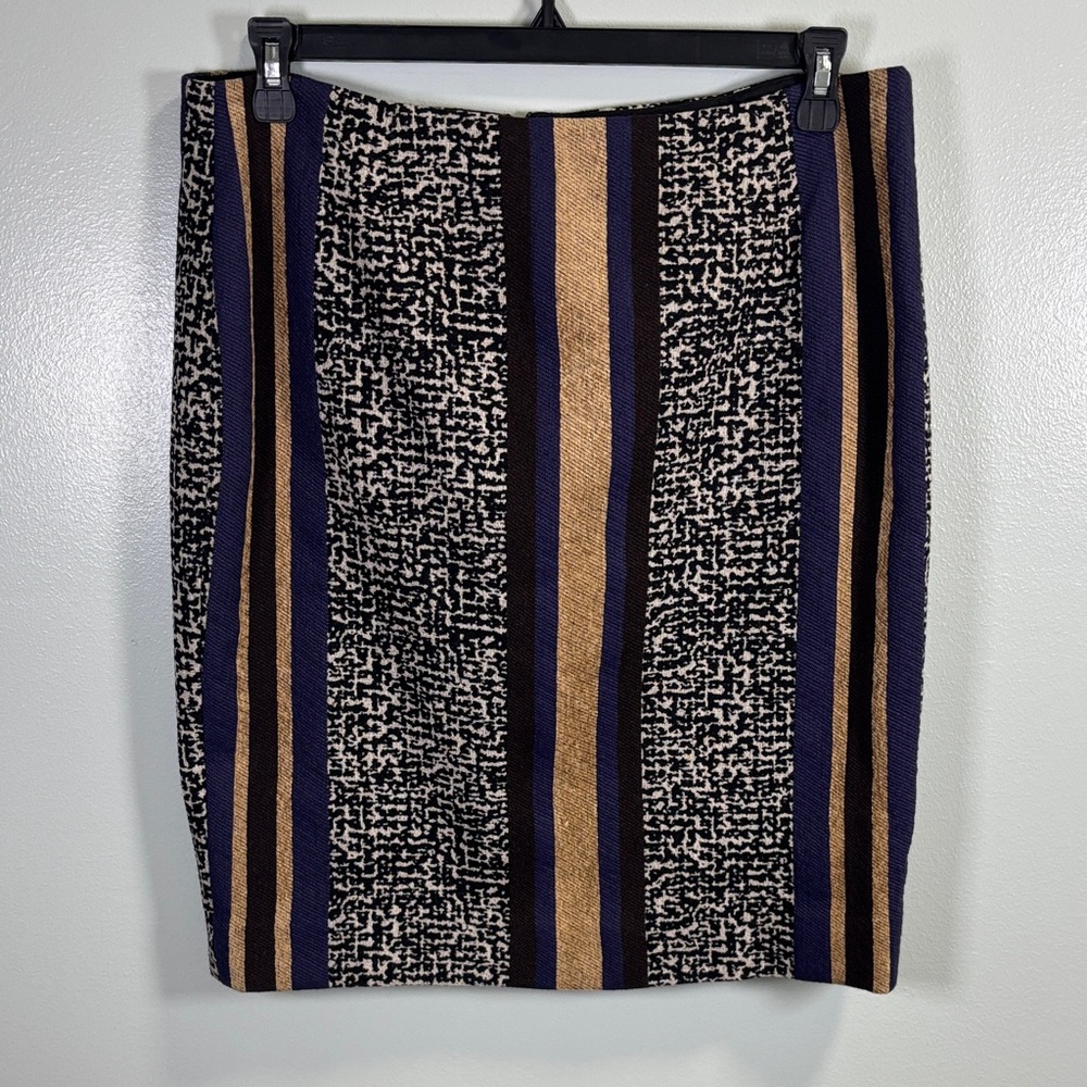Doncaster Elegant Striped Women's Wool Blend Skirt Size 14 NWT